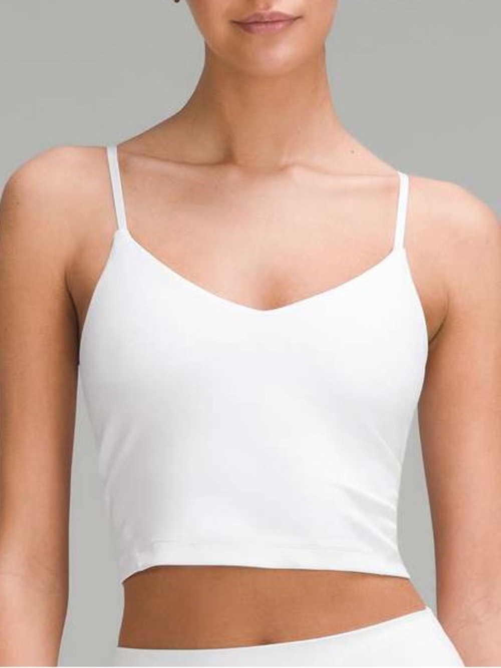 Lululemon Align Cropped Cami Tank Top *Light Support, A/B Cup White Size 12